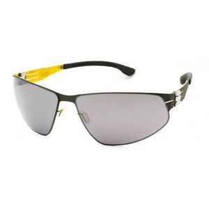 IC! Berlin Sunglasses Shield Full Rim, Lemon Tree Frame and Grey Lens